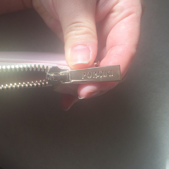 Pop & Suki Leather Zip Pouch “Cotton Candy” - Picture 6 of 6